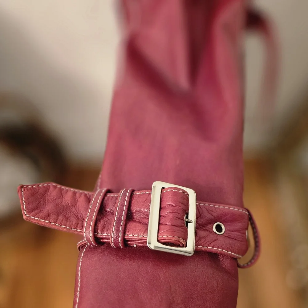 Wilsons Vintage Women's Rust Italian Leather Trenchcoat Sz XL - Picture 6 of 16